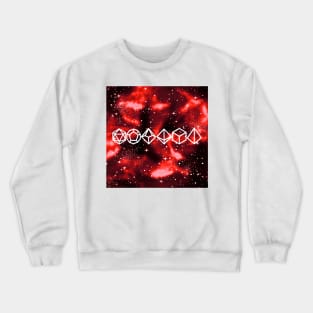 DnD Polyhedral Dice Galaxy - Crimson Chaos Crewneck Sweatshirt